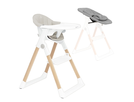 OLMITOS Silla de Comida Evolutiva Bebé de Madera con Reductor de 2 Piezas Ajustable y Plegable con Arnés de Seguridad Hasta 3 Años