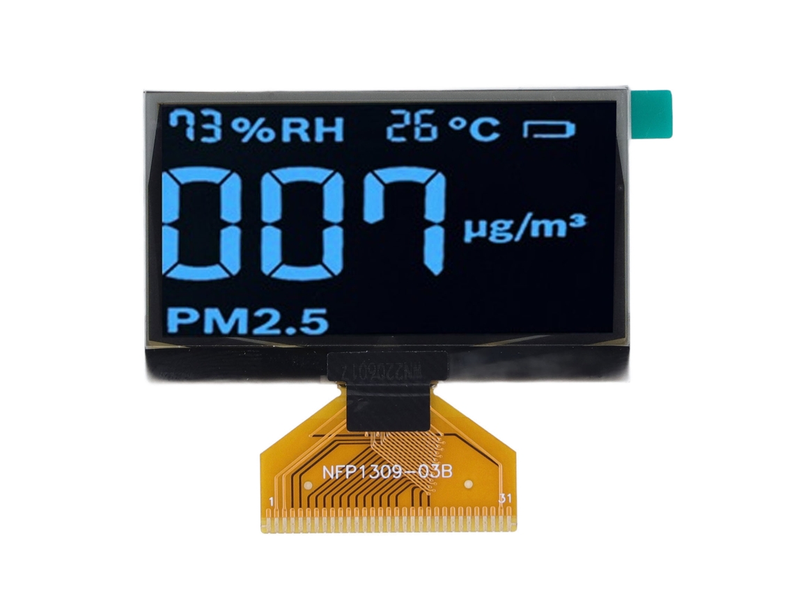 Módulo De Tela Oled De 2.42 Polegadas Com Controlador Ssd1309 Para Instalação Por Solda Cor Azul