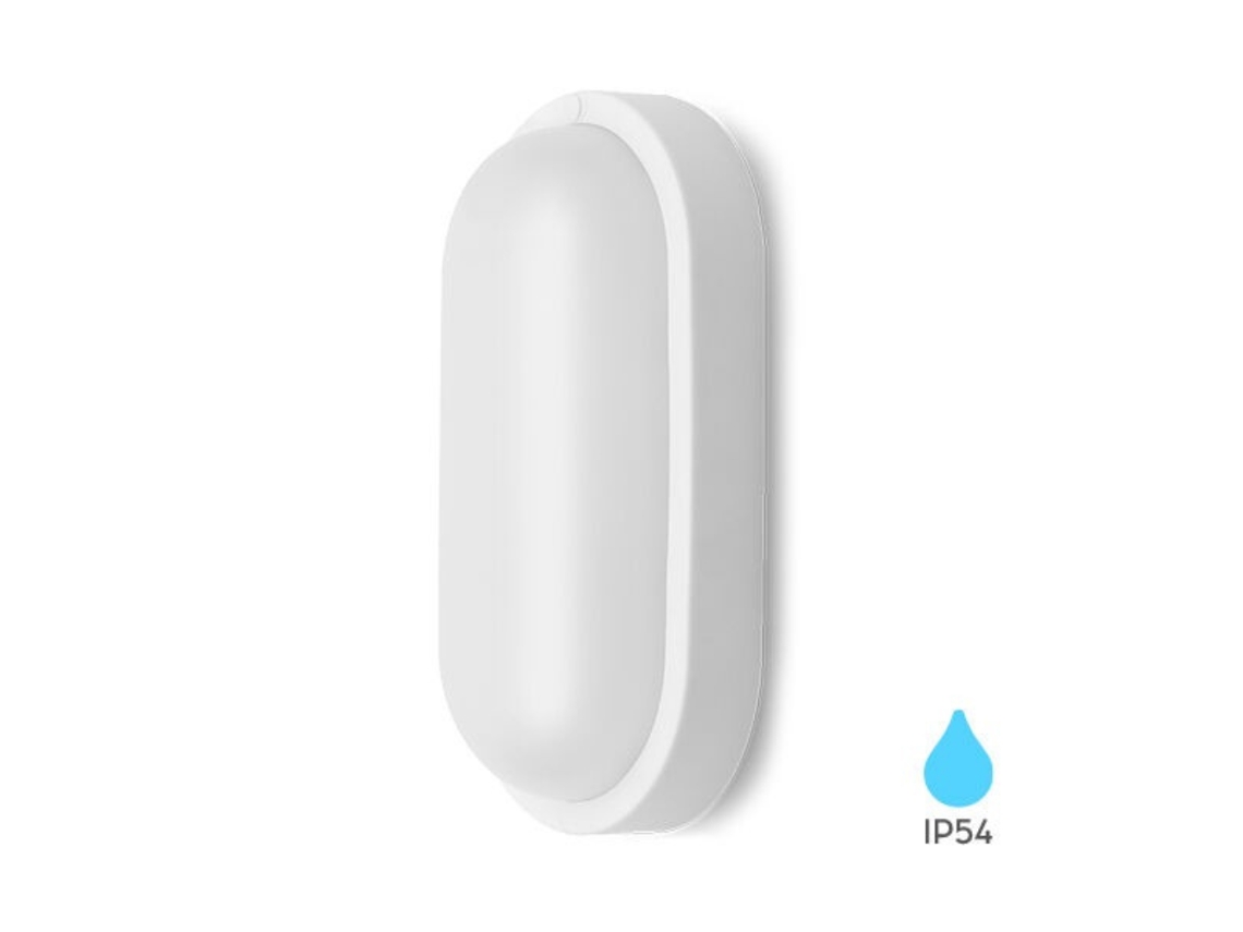 Aplique LED ovalado de pared 12 W negro 3 en 1 IP65