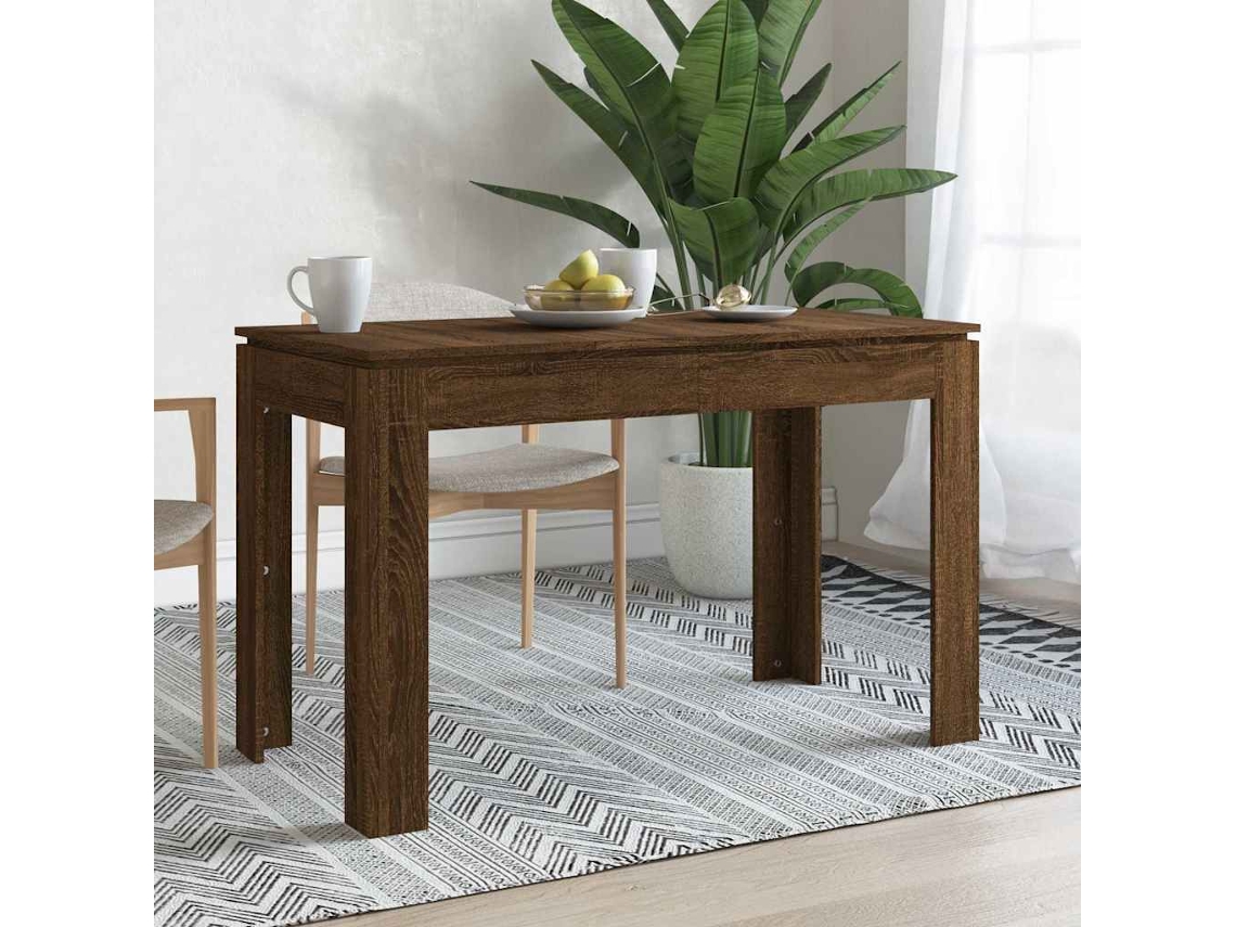 Mesa de comedor | Mesa de comedor de 120x60x76 cm, madera de roble marrón.