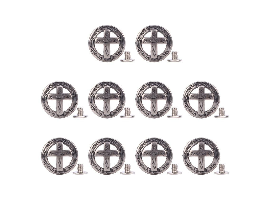 10 Juegos De Remaches De Cuero Con Tornillo De 5,5 Mm Y Tapa De 31,5 Mm Para Trabajos En Metal.