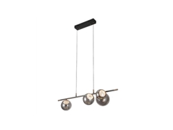 Regleta Led Colgante Pompeya De 4 Luces Con Control Remoto (28w 3cct 2520lm) Ip20 40-140x100x34cm Color Negro