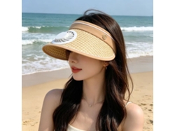 (caqui) Gorro Enrollable Recargable Por Usb Con Ventilador Para Mujer, Ideal Para El Sol De Verano Y Con Protección Uv.