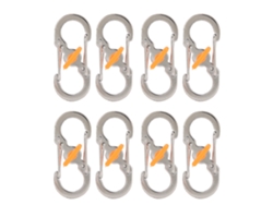 8 Mosquetones En Forma De Ocho Con Llavero De Seguridad En Forma De S, Antirrobo, Para Acampar, Hacer Senderismo Y Actividades Al Aire Libre.