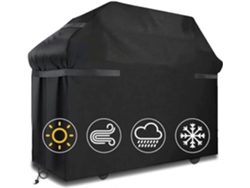 Protector Barbacoa Impermeable Resistente Al Viento Y Rasgaduras Con Cintas Y Bolsa De Almacenamiento 145x61x117cm