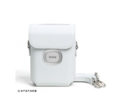 YUYSAN Bolsa de Cuero de PU con Correa para el Hombro Bolsa de Almacenamiento Adecuada para Funda Protectora de Impresora Polaroid Mini Link2 Blanco