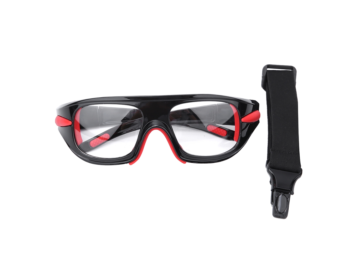 Gafas deportivas antiexplosión para baloncesto, fútbol, protección ocular, color negro y rojo 036