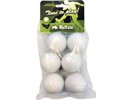 Futbolín BUFFALO 36 Mm Liso Blanco 6Pcs