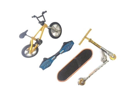 Juguete de Patineta de Dedo de Bicicleta - Patineta, Tabla de Vitalidad Y Juego de Scooter Amarillo