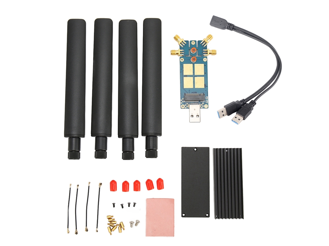 Tarjeta De Expansión Dongle 5g Con Cuatro Antenas Usb3.1 A M.2 Key B