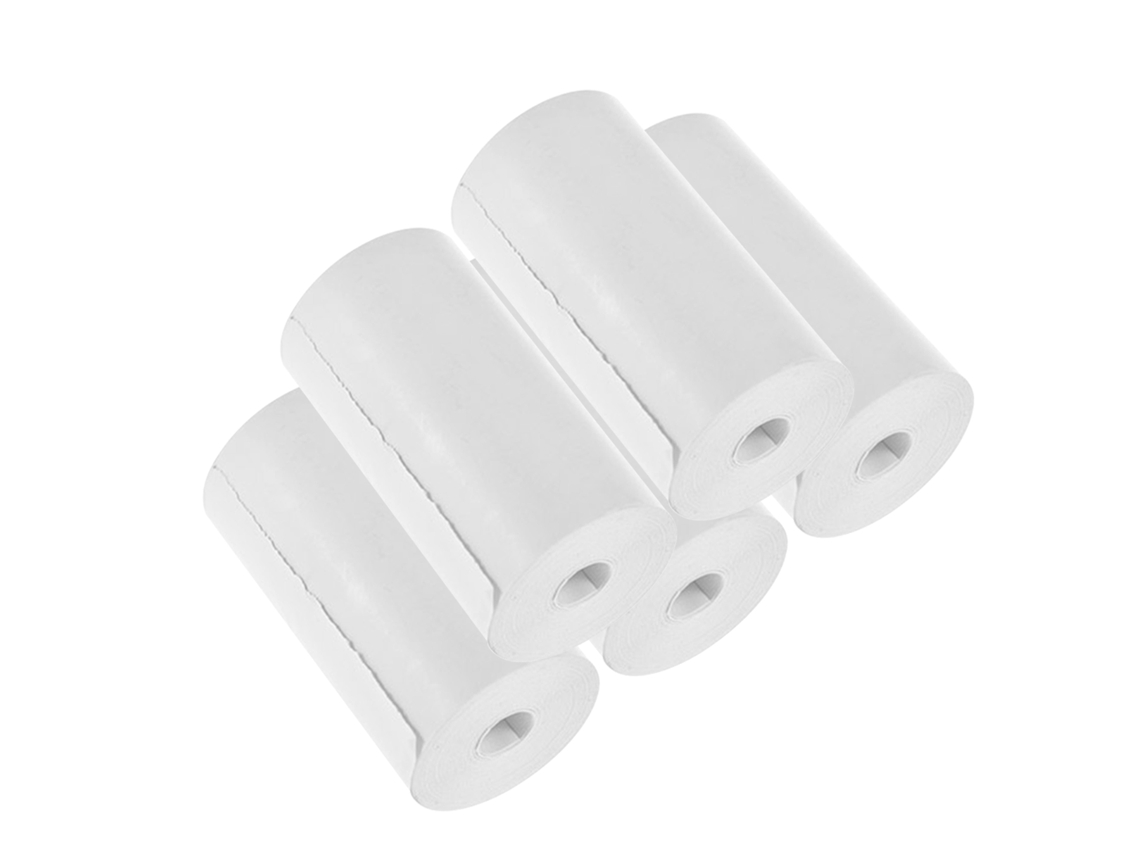 5 rollos de papel térmico de 57*25 mm para impresora POS Peripage Paperang Pooli