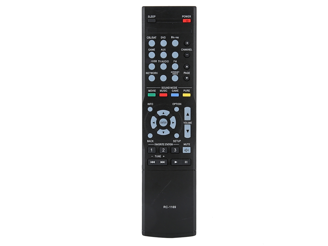 Controle Remoto Substituto Abs Durável Preto Para Amplificador Denon Rc-1169