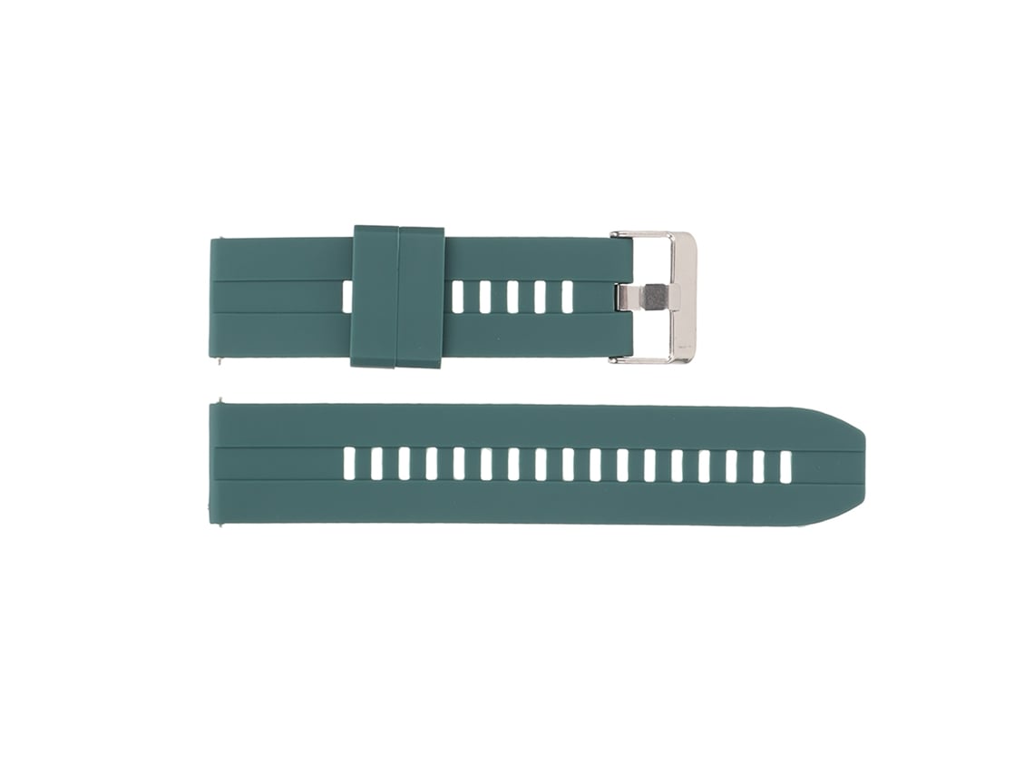 Cinto De Relógio Silicone 22mm Universal Quick Release Para Realme Watch 2 E Amazfit Gtr 3 - Verde Escuro