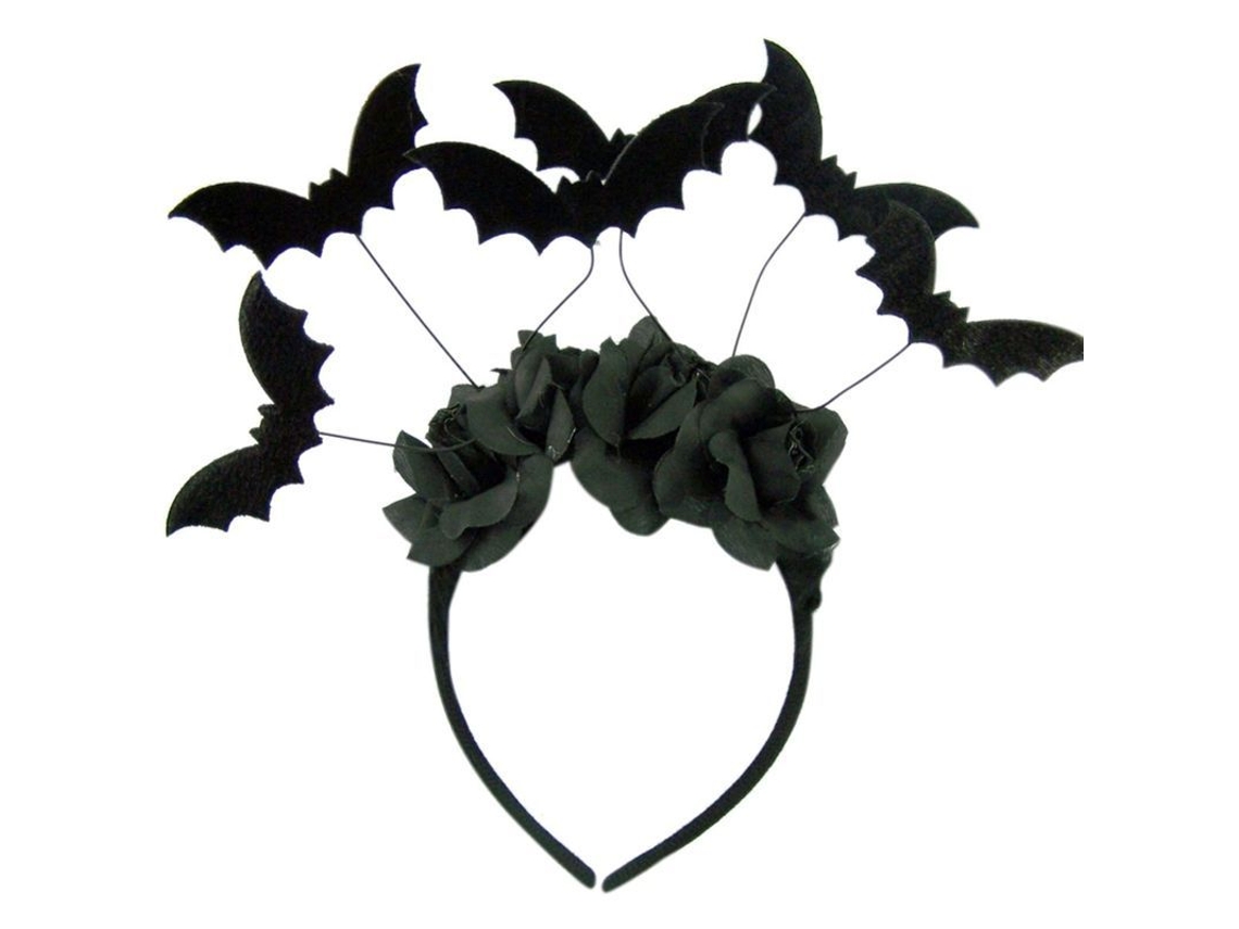 Accesorio De Disfraz Para Halloween De Diadema Con Murciélagos Negros Tamaño Único
