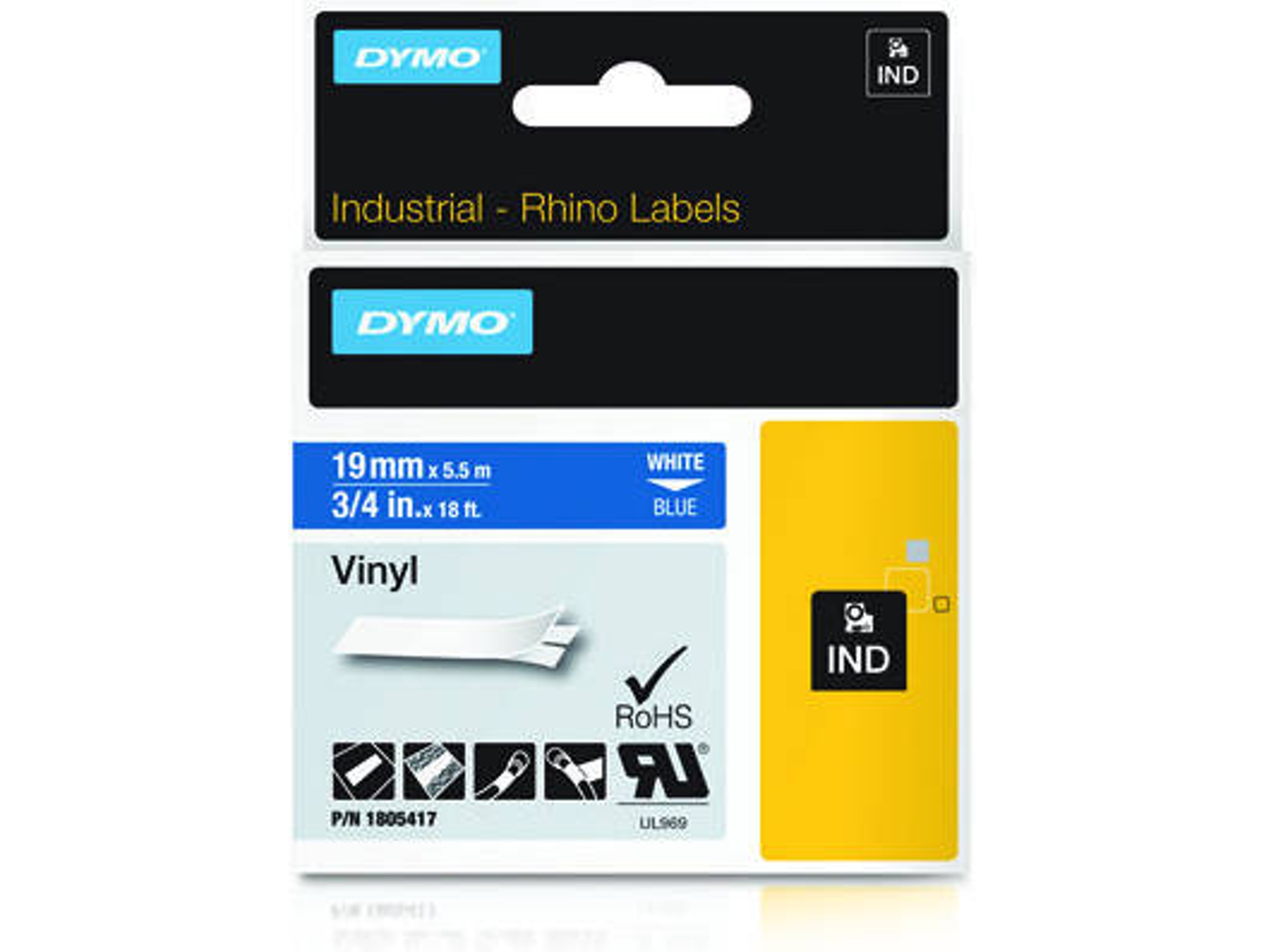 Cinta Laminada DYMO 1805417 Blanco