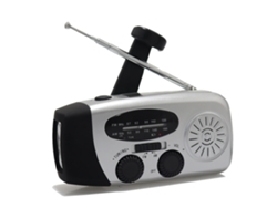 Rádio Da Manivela Da Emergência com Lanterna Elétrica Do Diodo Emissor de Luz Rádio Portátil Do Tempo de Am/Fm com Poder 1200Mah