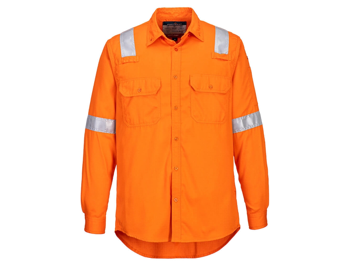 Camisa ligera ignífuga antiestática Portwest / Naranja / L