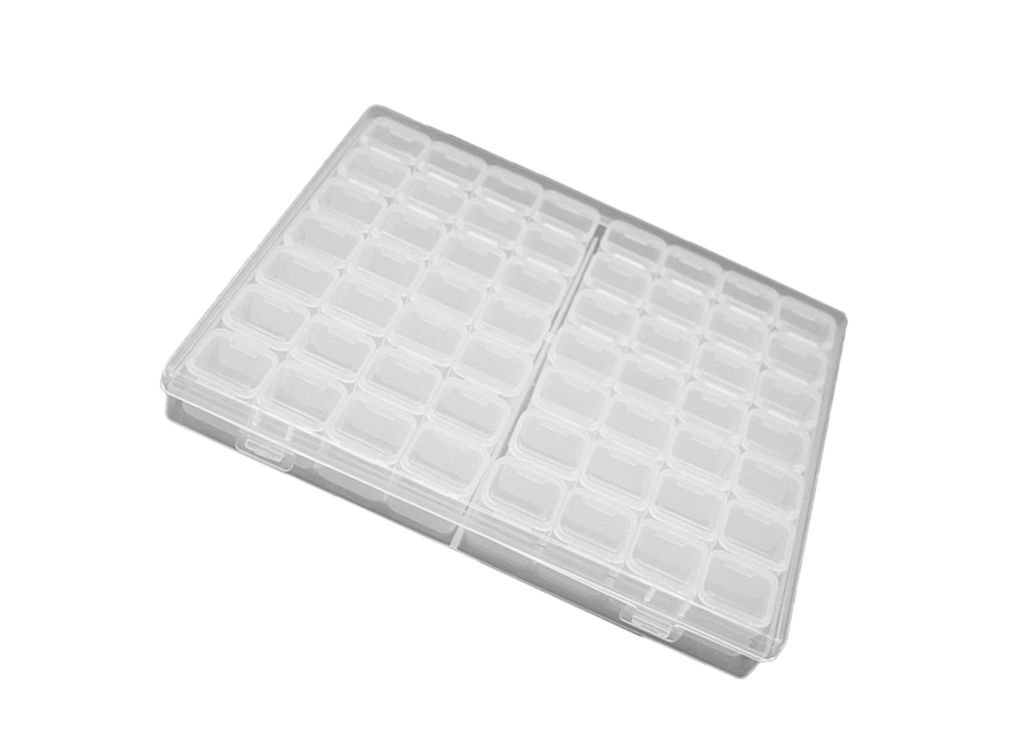 Caja Portátil Transparente Con Compartimentos, Para Joyas Y Herramientas De Manicura