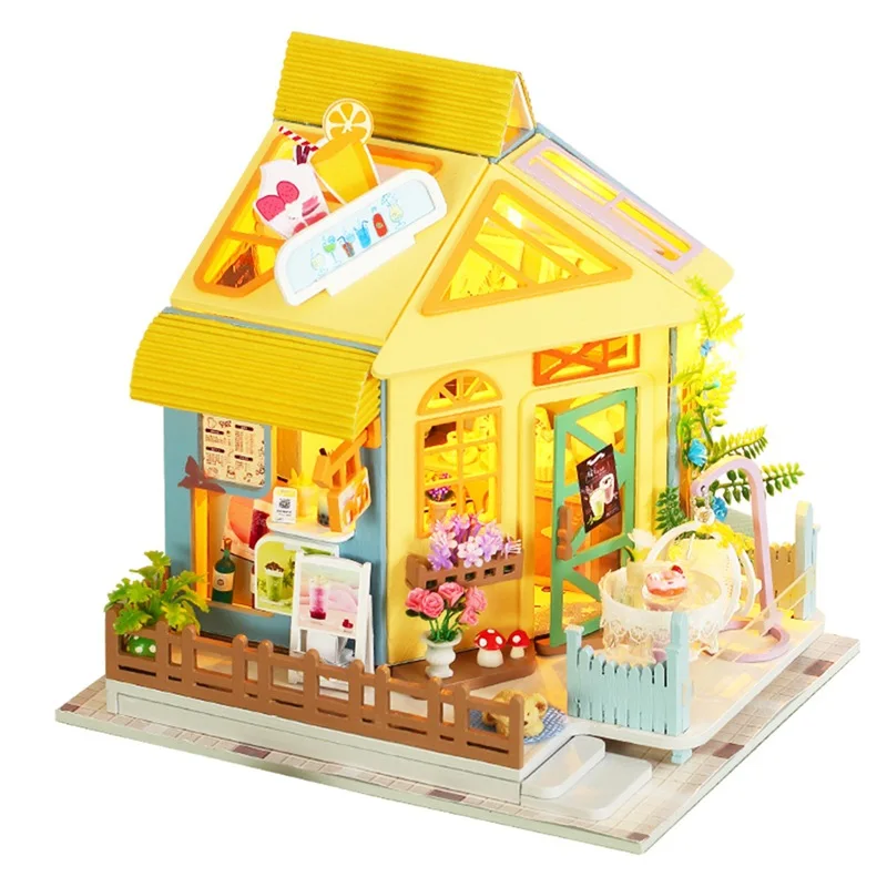 (estilo 1) Kit De Mini Casa De Madera Para Armar - Modelo De Rompecabezas 3d
