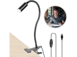 Luz de lectura LED, 360°, flexible, recargable, USB, diadema, luz de lectura con clip, Po Nostalgia88