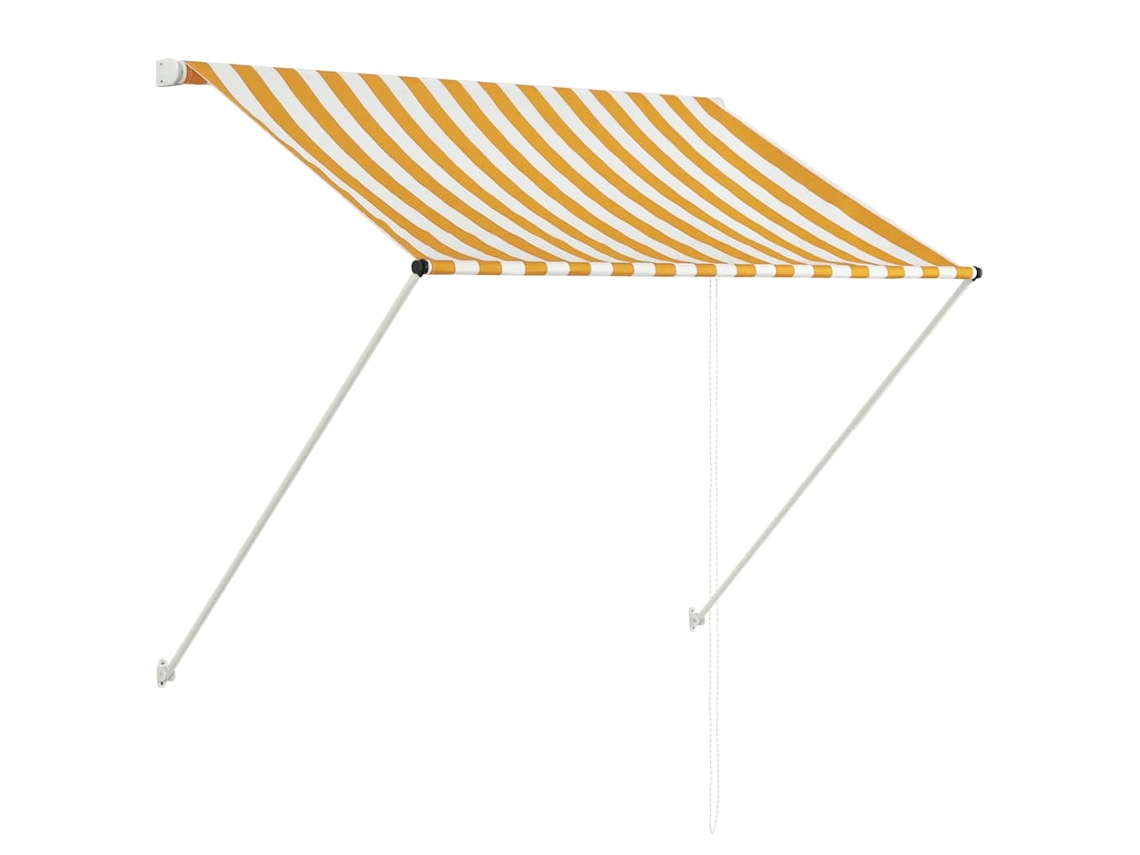 Maison Exclusive - Toldo Retráctil Amarillo Y Blanco 100x150 Cm