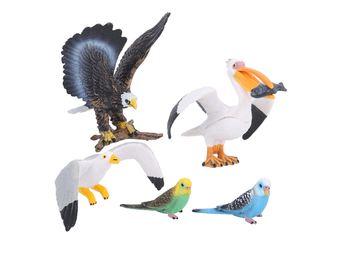 Dan26-modelo De Pájaro Simulado Juguete Educativo Figura Animal Niños Decoración Hogar 5pcs/set