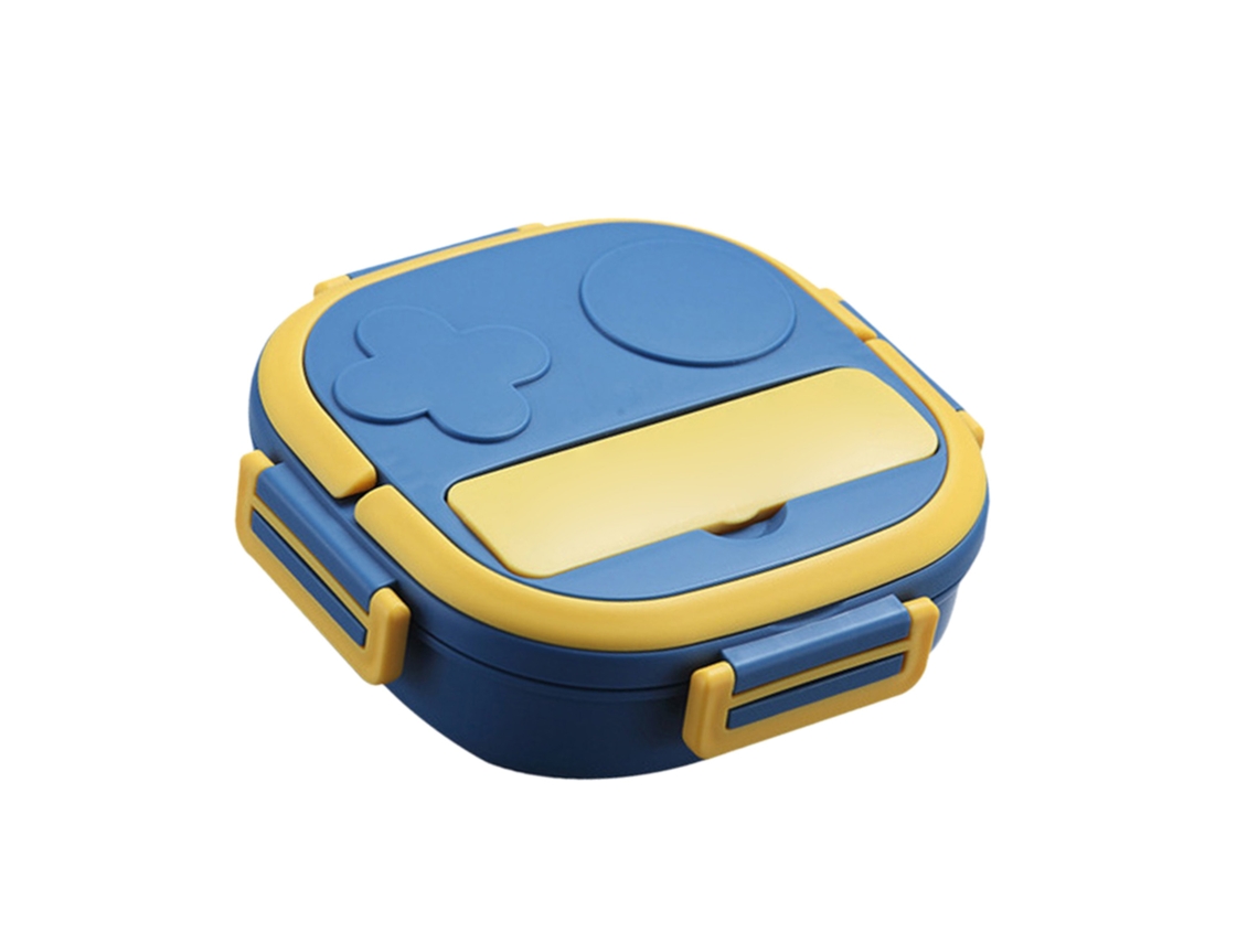Fiambrera Bento Con 3 Compartimentos Y Tenedor, Acero Inoxidable, A Prueba De Fugas, Para Niños Y Adultos, Escuela, Oficina.