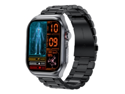Reloj inteligente MDUG ET585 rojo con pantalla AMOLED de 2,04 pulgadas, función de examen microfísico PPG ECG, detección VFC, resistente al agua