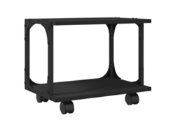 Soporte de impresora 2 niveles VIDAXL madera negro 41x28x33,5 cm