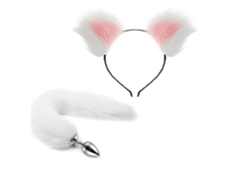 Conjunto De Cosplay Sexy Con Diadema De Orejas De Gato Y Cola Para Fiesta Anime Mujer