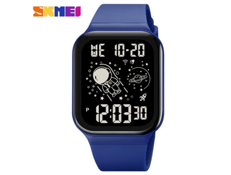 Reloj multifunción resistente al agua para hombre, relojes cuadrados digitales LED, máquina negra azul LUUCOZK