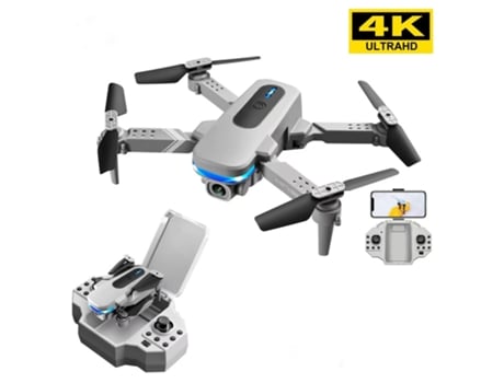 Mini dron plegable KY910 con una sola cámara 4K (3 baterías - Duración de la batería: 12 min - Gris) YIZHOOD