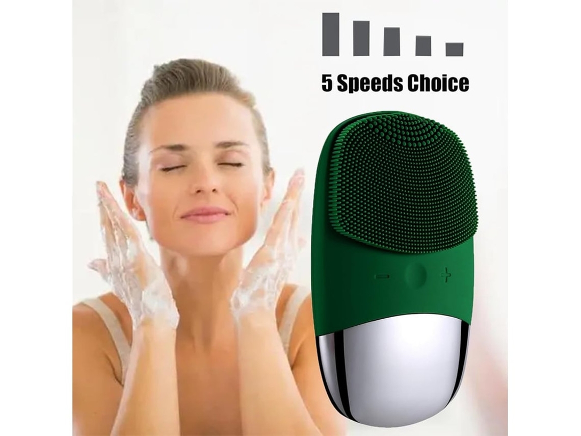 Cepillo de limpieza facial eléctrico de silicona suave 3 en 1, cepillo facial sónico vibratorio Yizhood