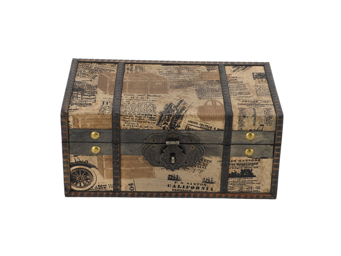 Caja De Joyería Grande De Estilo Clásico Vintage, Gran Capacidad, Madera Resistente Para Guardar Joyas.
