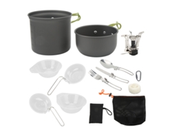 Juego De Utensilios De Cocina Portátiles Para Acampar, Juego De Utensilios De Cocina Para Exteriores Con Estufa Y Organizador.