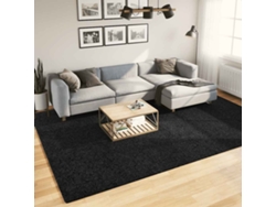 Alfombra De Pelo Corto Oviedo Negro 240x340 Cm