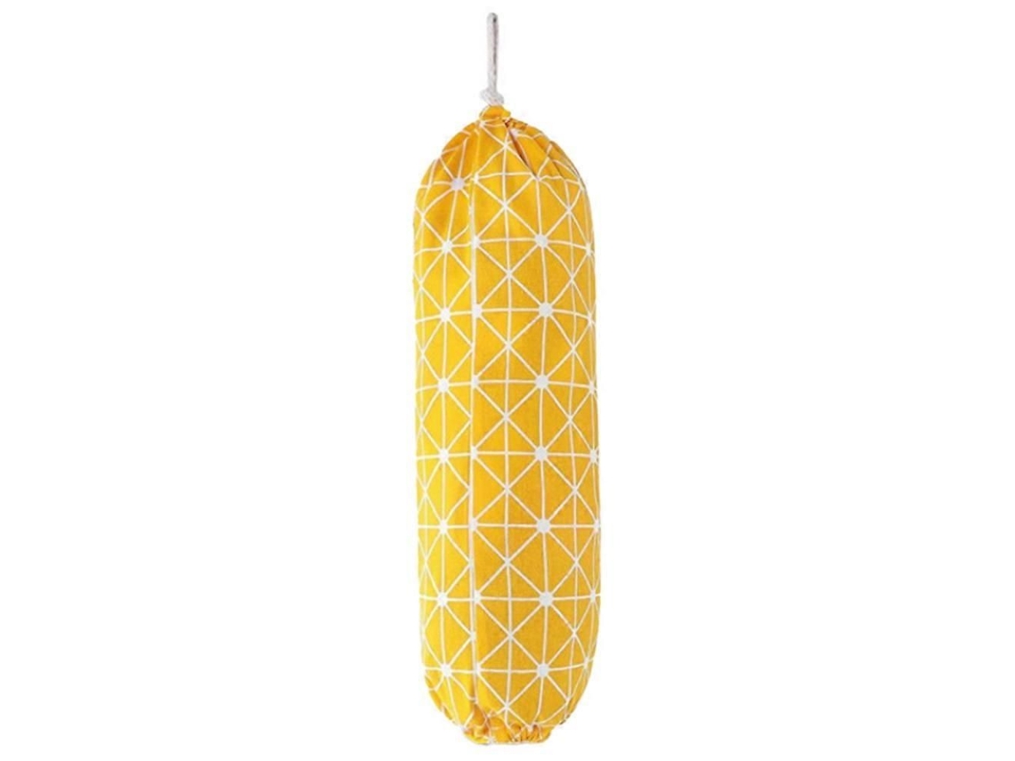 Soporte para bolsas de plástico, dispensador de compras plegable y lavable, organizador y reciclador GOKOCO (amarillo)