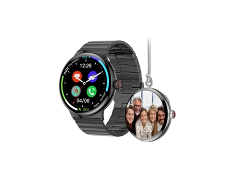 CHRONUS LA99 Smartwatch Reloj rastreador AMOLED de 1,85 con llamadas Bluetooth (negro)