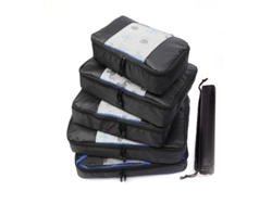 Juego De 6 Bolsas De Almacenamiento De Equipaje De Viaje Con Neceser Y Bolsa Para Zapatos CHRUI Black