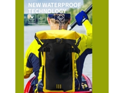 Mochila impermeable IPX6 de 30 litros para explorar ríos, playas y zonas de surf.