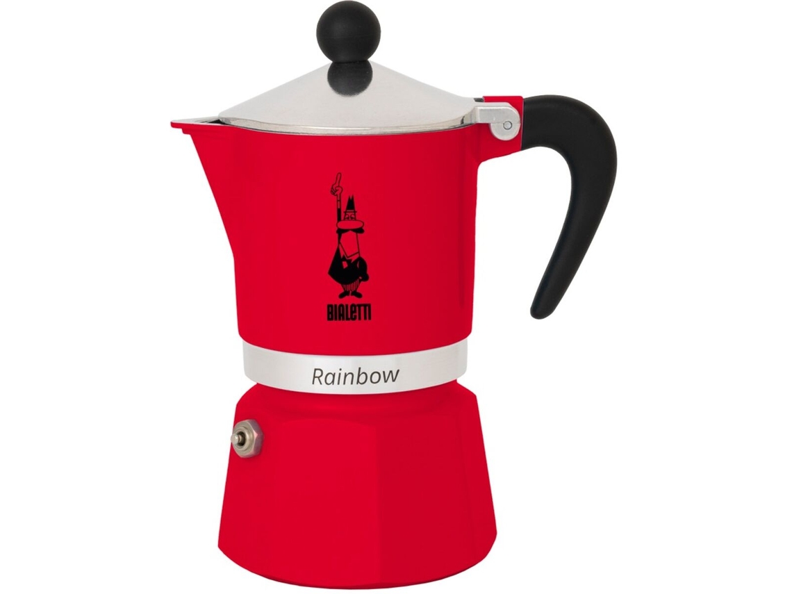 Cafetera Italiana BIALETTI Rainbow Rojo Metal Aluminio 60 ml