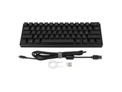 Teclado Mecânico Gamer 61 Teclas Sem Fio Rgb 3 Modos Conexão Ergônico Portátil Eixo Preto
