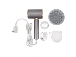 Secador De Pelo Iónico De Alta Velocidad 1400w 20000rpm Secado Rápido Bajo Nivel De Ruido Con Difusor Gris