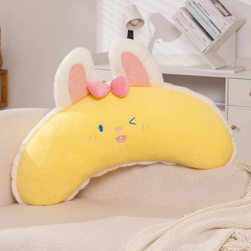 (amarillo, 80 Cm) Almohada Curva Para Adultos, Cojín Para Sofá, Almohada Cómoda Para Sala De Estar.