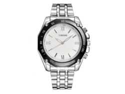 Reloj De Pulsera De Aleación Para Hombres Moda Empresarial Dial Simple Analógico De Cuarzo Blanco