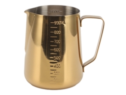 Jarra para espumar leche de acero inoxidable 304, 900 ml, color dorado, para latte art
