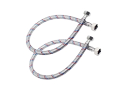 Manguera flexible trenzada Avizar de 40 cm para conexiones sanitarias F1/2 F1/2 gris