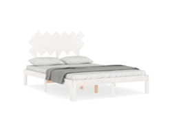 Maison Exclusive - Estructura De Cama Sin Colchón Madera De Pino Blanca 120x200 Cm
