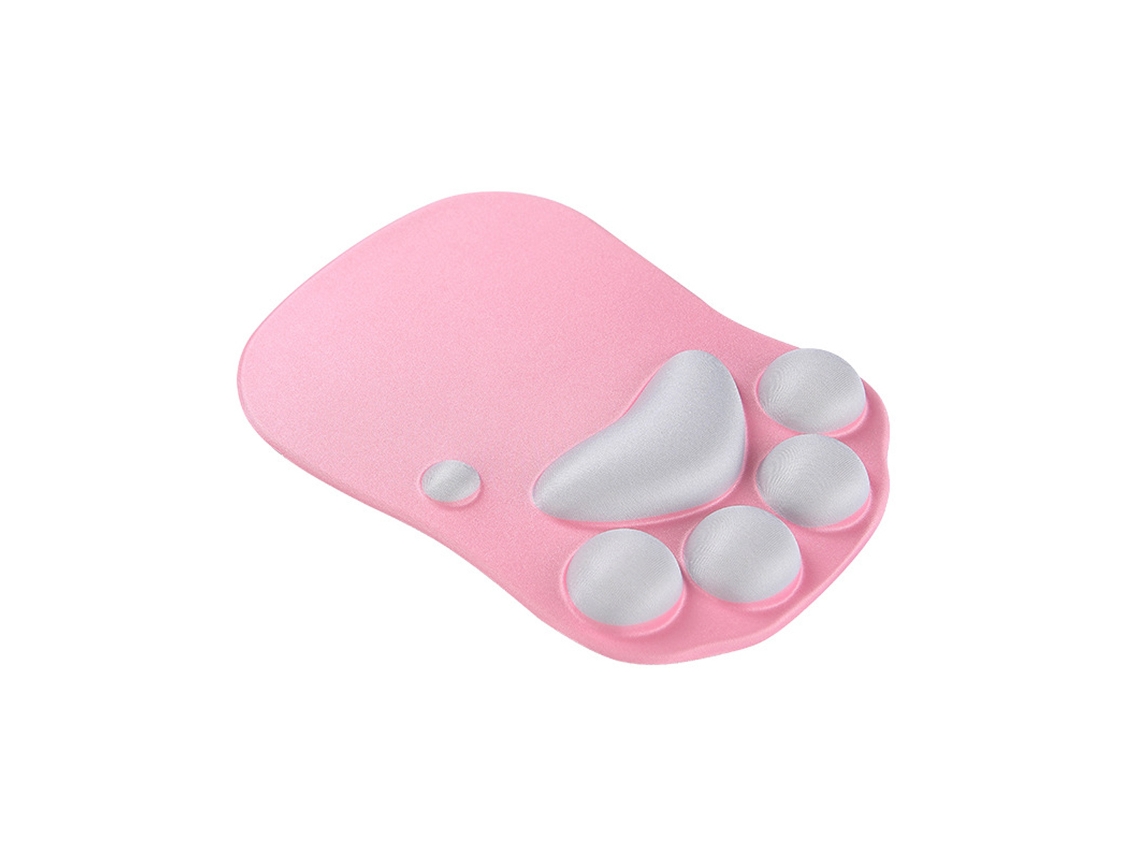 Reposamuñecas de silicona suave con diseño de pata de gato, alfombrilla ergonómica para ratón con cojín (27,5 x 19,8 x 2,3 cm)