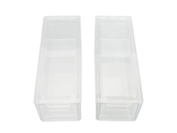 Organizador de PET de 2 piezas para refrigerador, verduras, frutas y queso.
